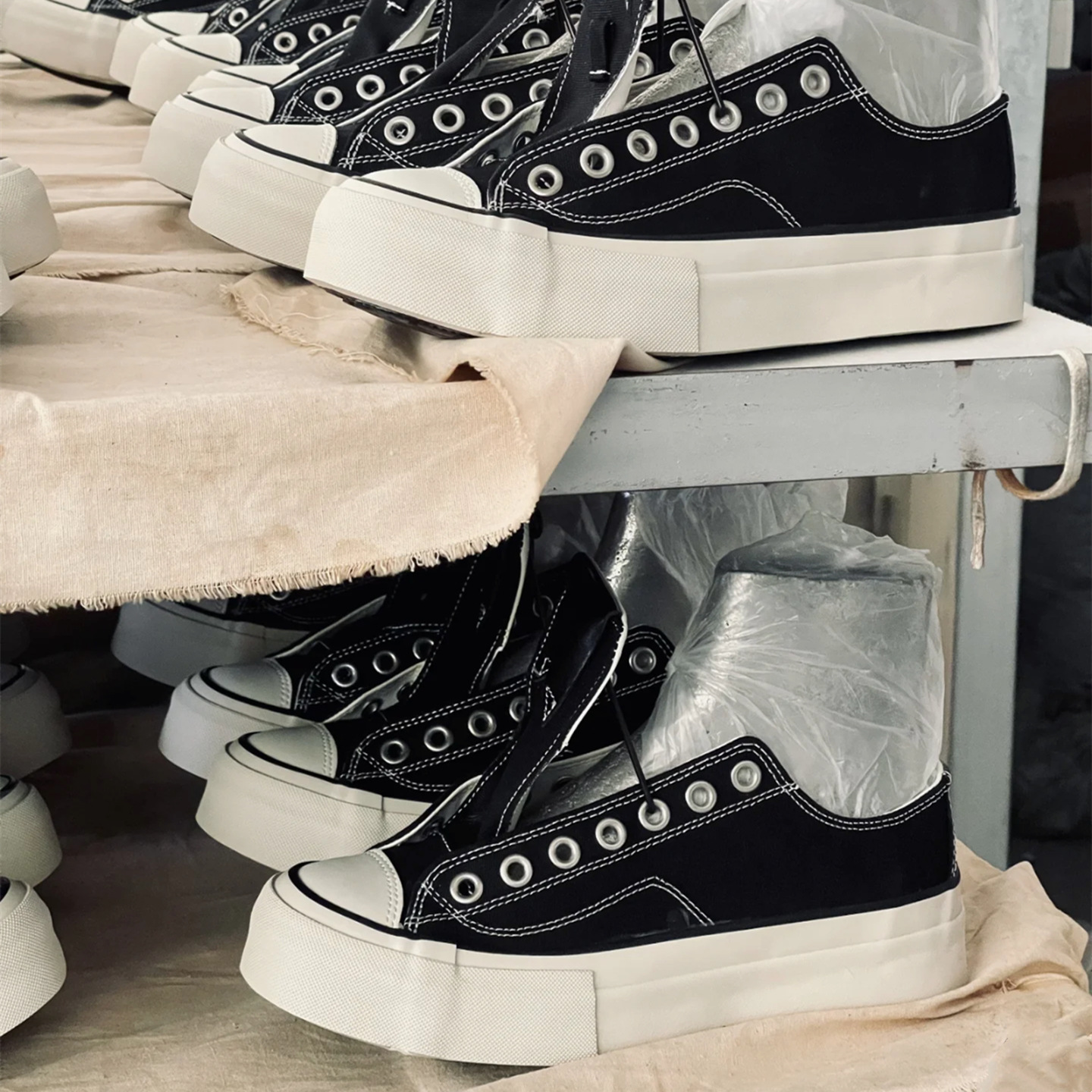 2026 Japanese Workwear Style Men's Shoes, Thick-Soled, Secondary Vulcanization Process Sneakers, High-Density Canvas Shoes, Versatile Vibe Style