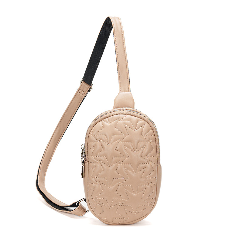 2024 nuevo tipo de nicho de lujo ligero ins estrella con bolso de pecho de cinco puntas bolso de mochila deportiva al aire libre bolso de mujer