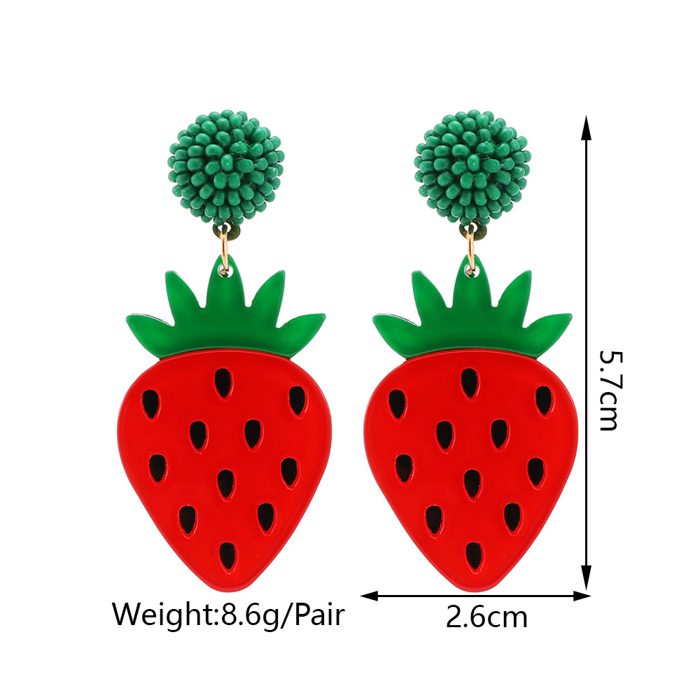 Casual Sweet Fruit Arylic Women's Drop Earrings display picture 4