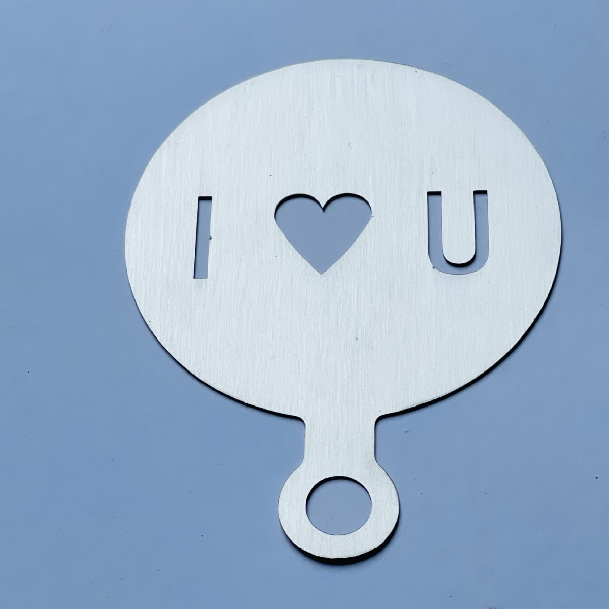 En stock 6 piezas creativo de acero inoxidable café guirnalda molde portátil café leche burbuja spray flor impresión plantilla