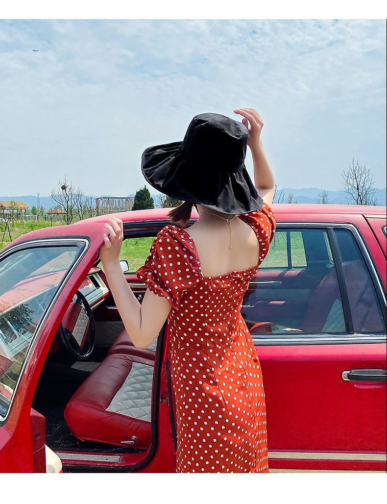 Summer UV resistant women s black rubber new versatile sunscreen western style face covering fisherman travel sun_voghion.com