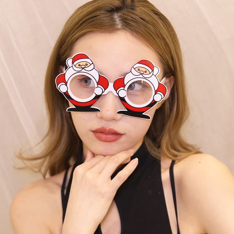Marcos de Lentes Divertidos de Navidad de ABS Decorativo para Fiesta de Navidad