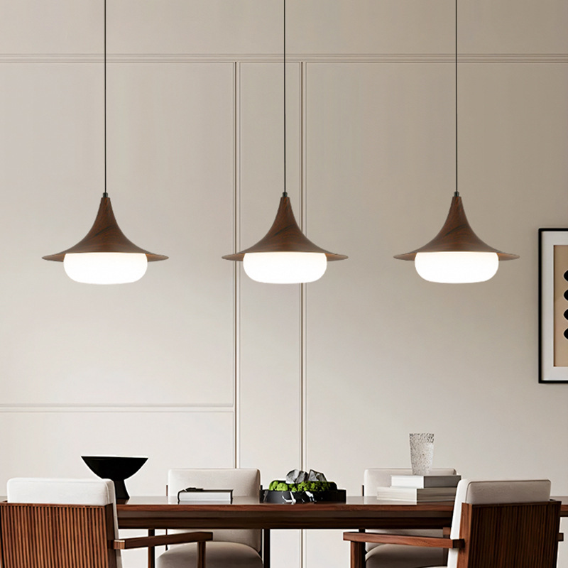 2026 nuevo estilo japonés silencioso platillo volador bar de madera mesa de comedor lámpara de protección de ojos 461L