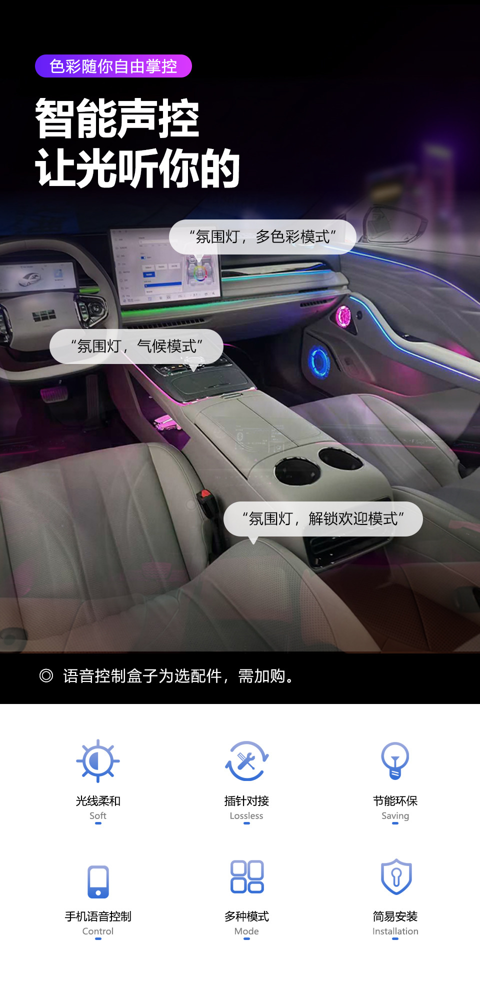 Car ambient lighting is suitable for the Geely Xingyao 8 (2025 model)