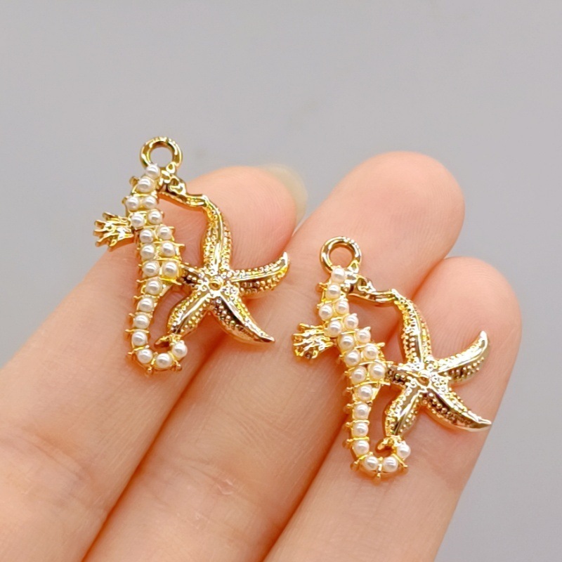 10 ピース/パック合金ペンダント海洋要素 DIY ジュエリーアクセサリー女性の日本と韓国のジュエリーアクセサリーホット販売|undefined