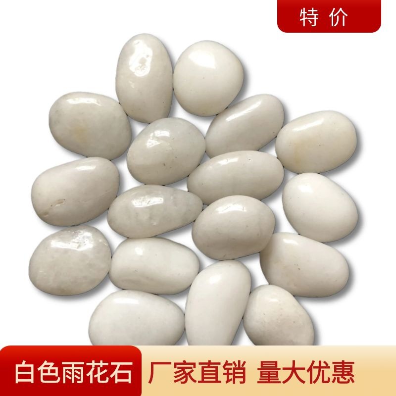批发南京白色鹅卵石抛光园林景观铺路工程黑白色雨花石南京雨花石