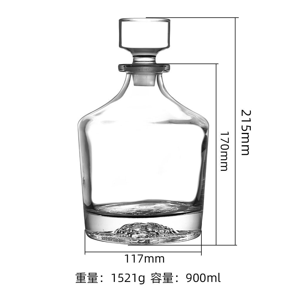 Botellas de vino de cristal transfronterizas directas de fábrica botellas de whisky europeas botellas de licores extranjeros botellas de vino blanco XO