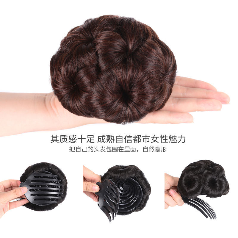 Peluca de pelo bolsa clip flor corsé nueve flor peluca bolsa mullida simulación pelo updo pelo tocado en stock venta al por mayor
