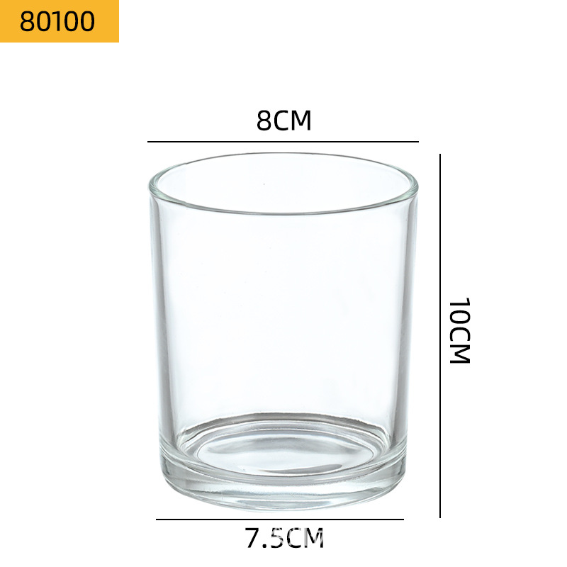 Portavelas de Vidrio Transparente Simple al por Mayor, Decoración de Dormitorio DIY, Vaso para Velas de Aromaterapia, Frasco Vacío para Velas, Decoración del Hogar