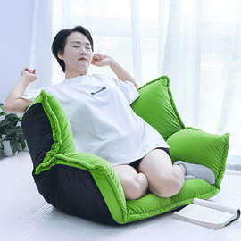 日韩式懒人沙发布艺小户型可折叠地板椅成人卧室阳台休闲地板沙发