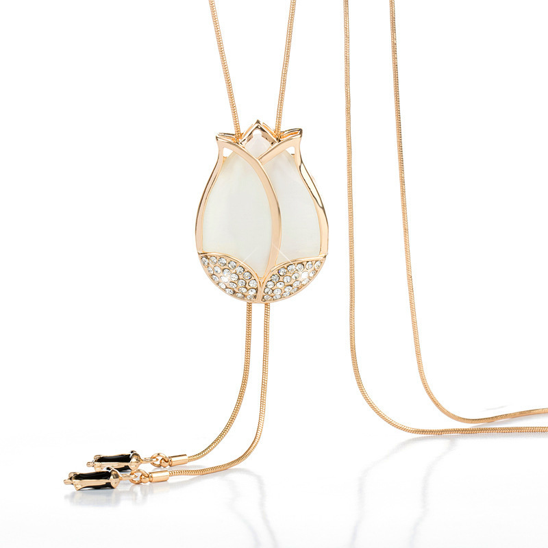 Collana lunga da donna stile europeo elegante per cappotto_voghion.com