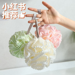 2023 New Large Shower Ball Cute Fuzzy Fringe High-end Durable Adult Shower Ball Bathroom Supply Wholesale