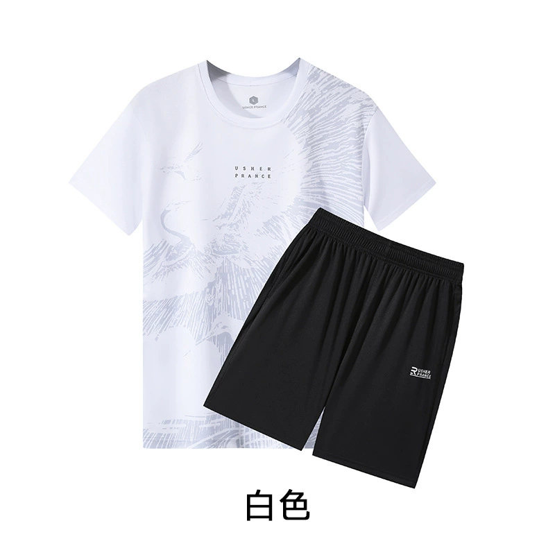 2025 новый спортивный бег костюм для бадминтона с короткими рукавами спортивный быстрый сухой дышащий мужской и женский костюм для трансграничного использования