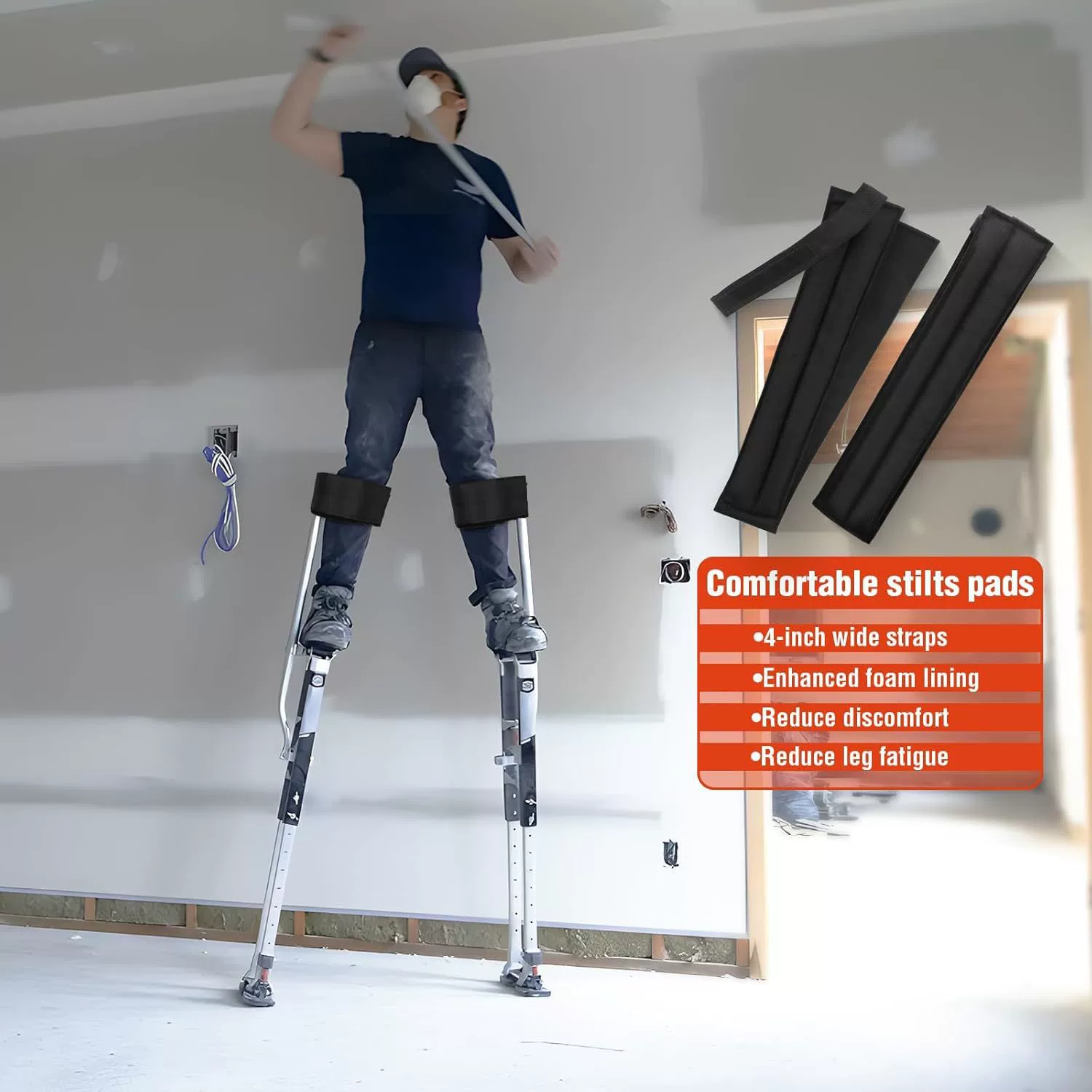 Подмости для гипсокартона с ремешками с подушечками, регулируемые подмости, клетчатый ремень, ремень для подмостей для различных подмостей для гипсокартона