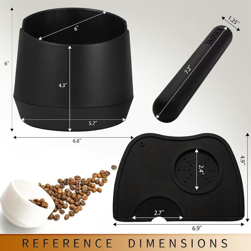 Amazon Abs Coffee Grounds Knock Bin with Detachable Knock Rod, Bar Counter Storage Bin, Plastic Grounds Container, Coffee Equipment