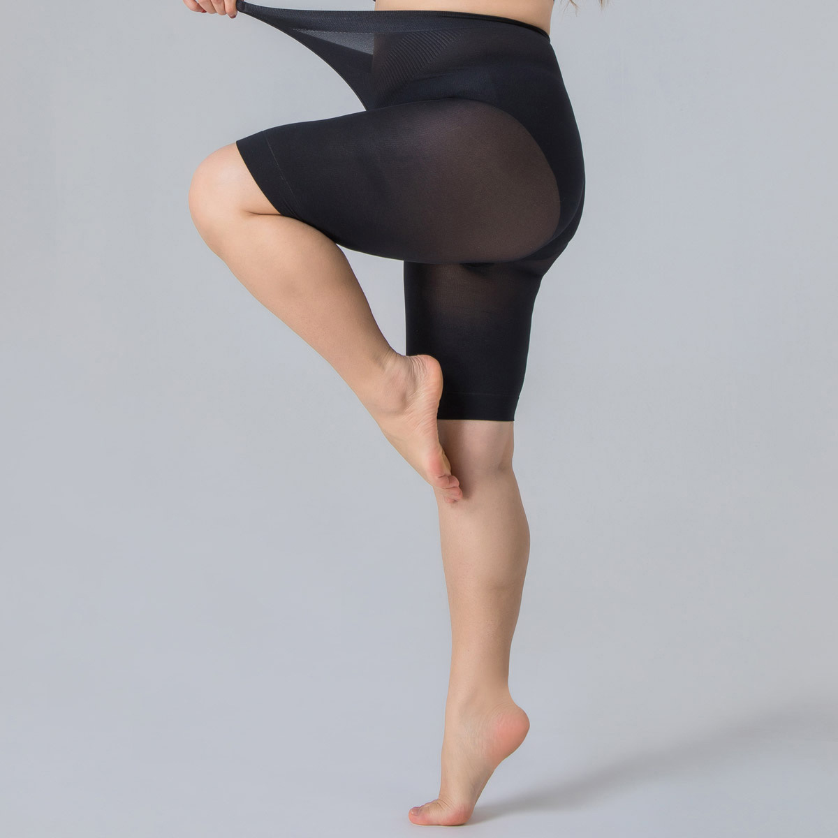 Cross-Border Women's Plus-Size High-Elastic Anti-Exposure Thin Stockings Leggings Black Mid-Calf Safety Pants High-Elastic Shaping