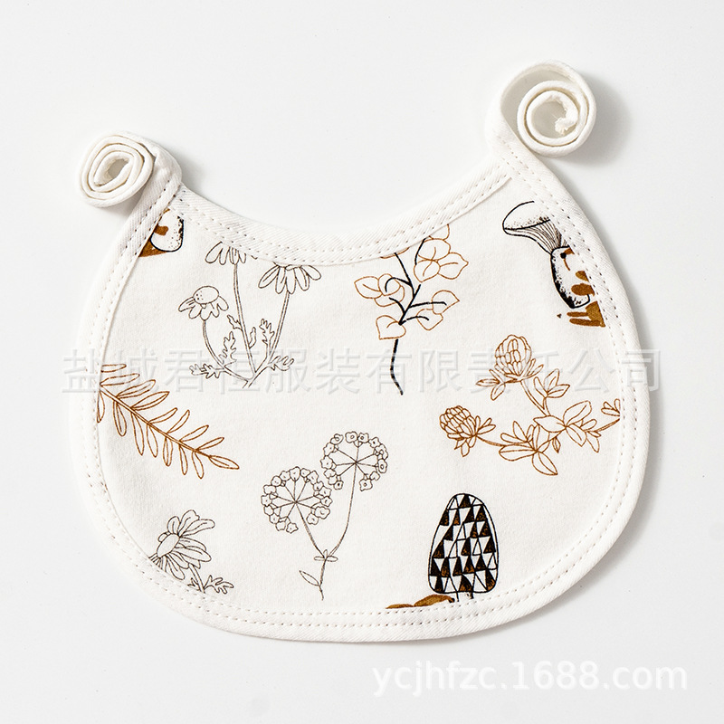 Bebé con cordones a prueba de agua babero recién nacido suministros bebé con cordones bebé babero de algodón