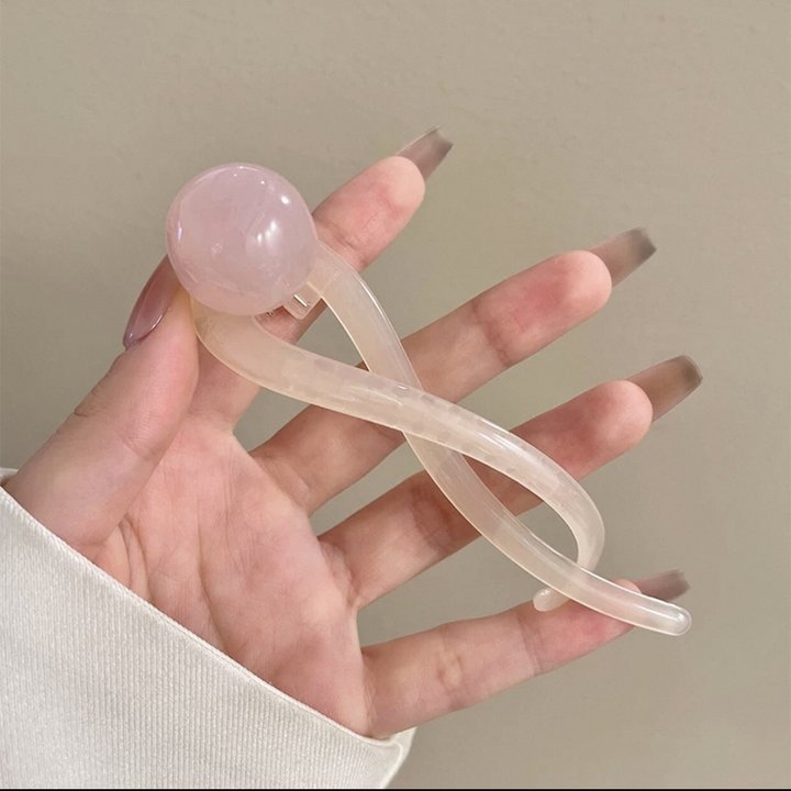 後頭部にツイストクリップが付いた新しいスタイルのワンラインヘアクリップ、軽い高級感と高級感のあるヘアクリップ、女性用のアヒルのくちばしクリップヘッドドレス|undefined