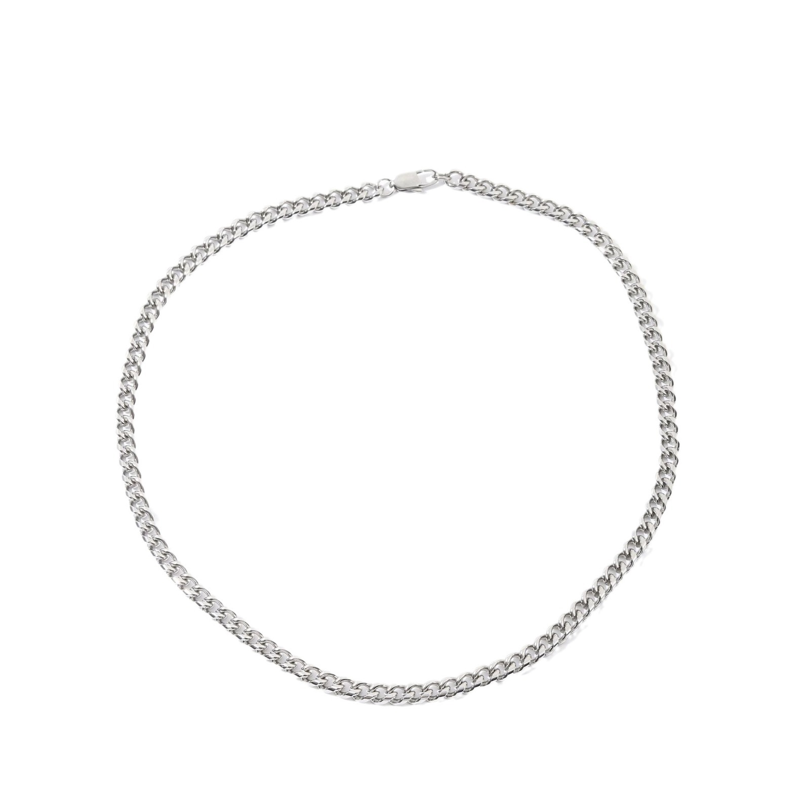 Collier punk rond en titane poli de 6 mm, style tendance et épais, pour hommes et femmes. Chaîne de clavicule simple et élégante en acier inoxydable._voghion.com