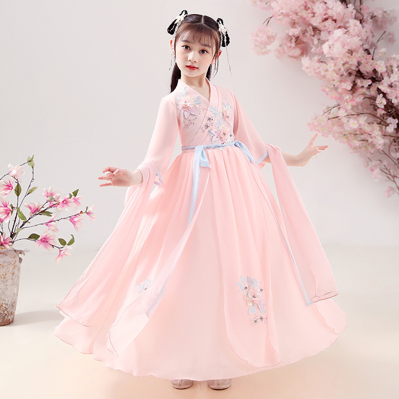 Hanfu girl skirt 2021 new pattern Hanfu spring and autumn children Tang costume Chinese style ancient costume Ultra cents Dress