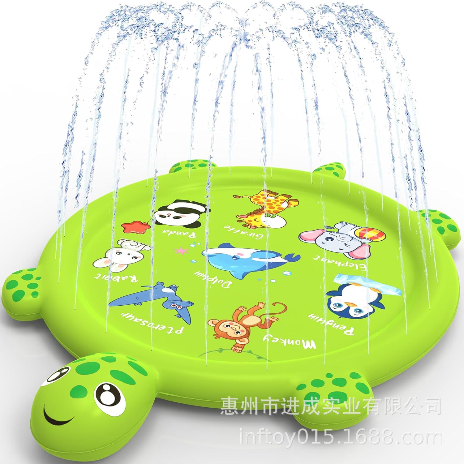 Turtle Sprinkler and Splash Play Mat Pvc Inflatable Baby Children Water Spray Pad Summer Outdoor Water Toys