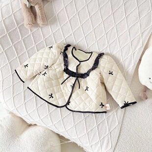 Children's Velvet Small Cotton Outwear 2023 Autumn and Winter New Kidsren's Outwear Girls' Velvet Warm Korean Style Cotton Jacket Wholesale