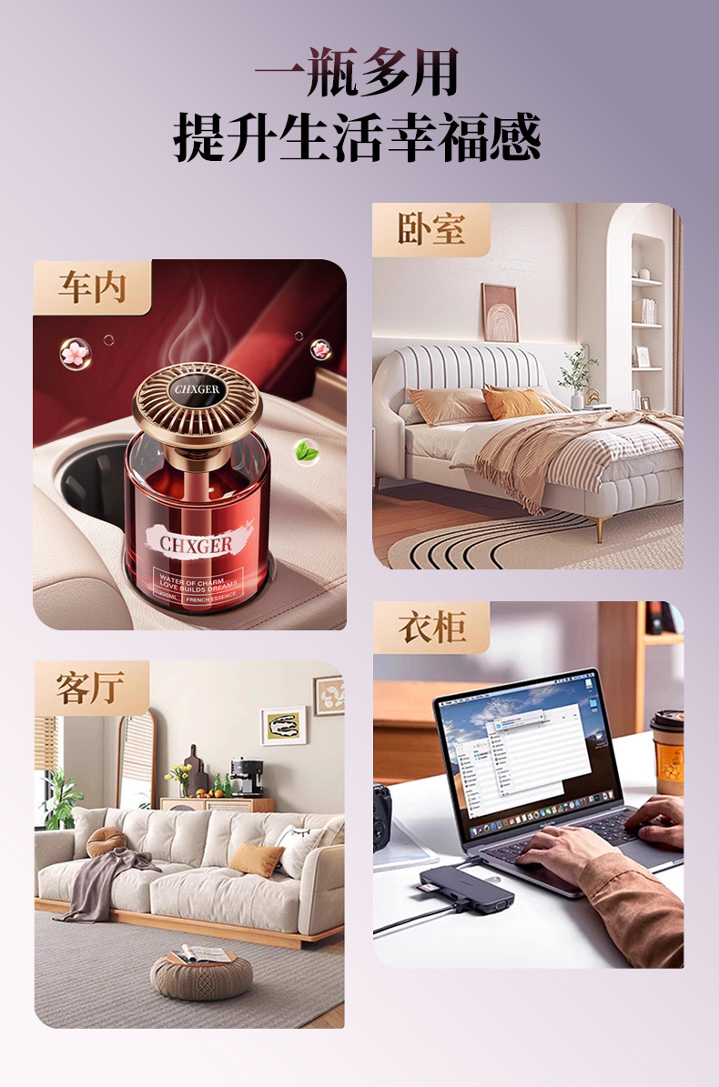 Source Manufacturer of Car Fragrance, High-End Aromatherapy, Air Freshener for Car Interior, Eliminates Odors, Supports Oem/Odm