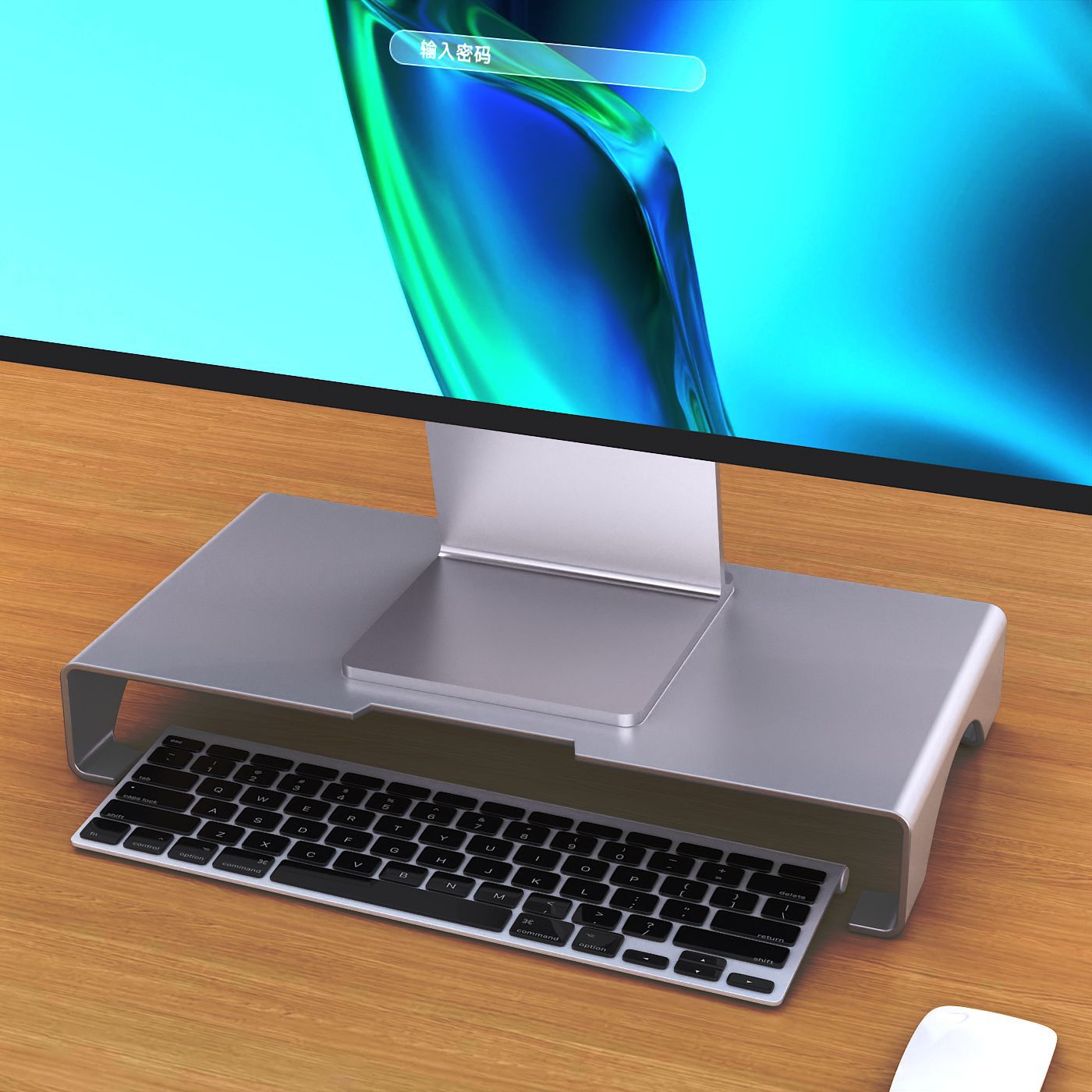 Aleación de aluminio monitor de la computadora de almacenamiento elevado soporte del ordenador portátil base de la computadora soporte/saize