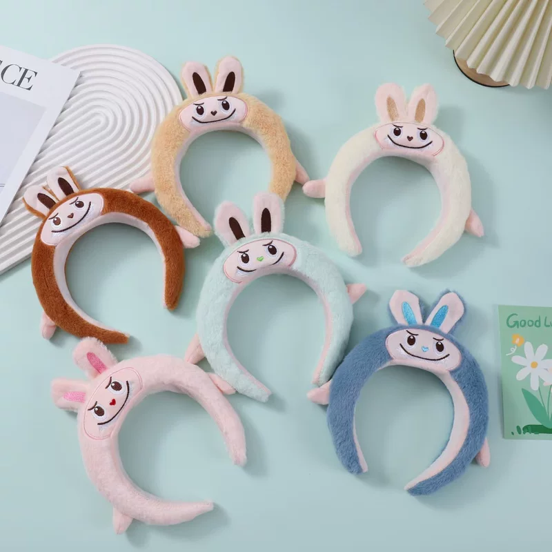 Cute plush cartoon headband for face washing, internet celebrity, 2024 years, new collection