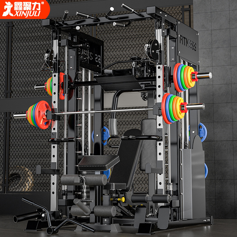 Entrenador integrado de Smith pórtico doméstico máquina de Smith equipo de ejercicios multifuncional de abrazadera de pecho sentadilla pedal inverso