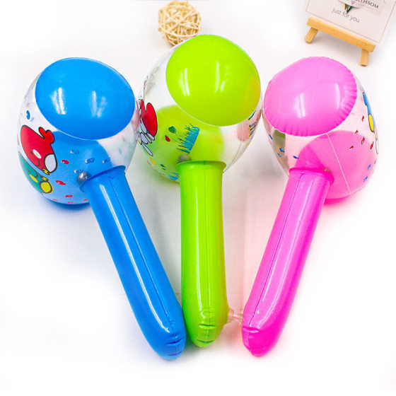 Cartoon inflatable hammer small hammer toy with Bell hammer baby balloon children children wholesale stall supply