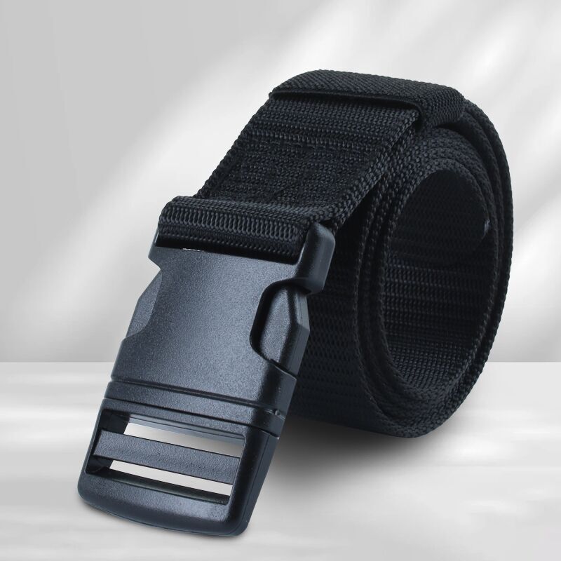 Metal-Free Security Inspection Nylon Canvas Belt Men's Casual Workwear Fashion Belt Buckle Thickened Trouser Belt Metal-Free Security Inspection Nylon Canvas Belt Men's Casual Workwear Fashion Belt Buckle Thickened Trouser Belt