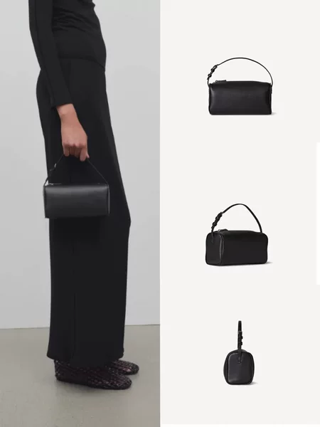 New 90S Style Pen Holder Bag, Genuine Leather Niche Handbag, Mini Cylindrical Bag, Crossbody Commuter French-Style Underarm Bag for Women