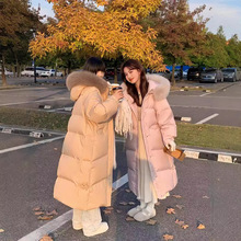 2025新款香榭颂羽绒服女中长款加厚宽松韩版白鸭绒冬季大毛领外套