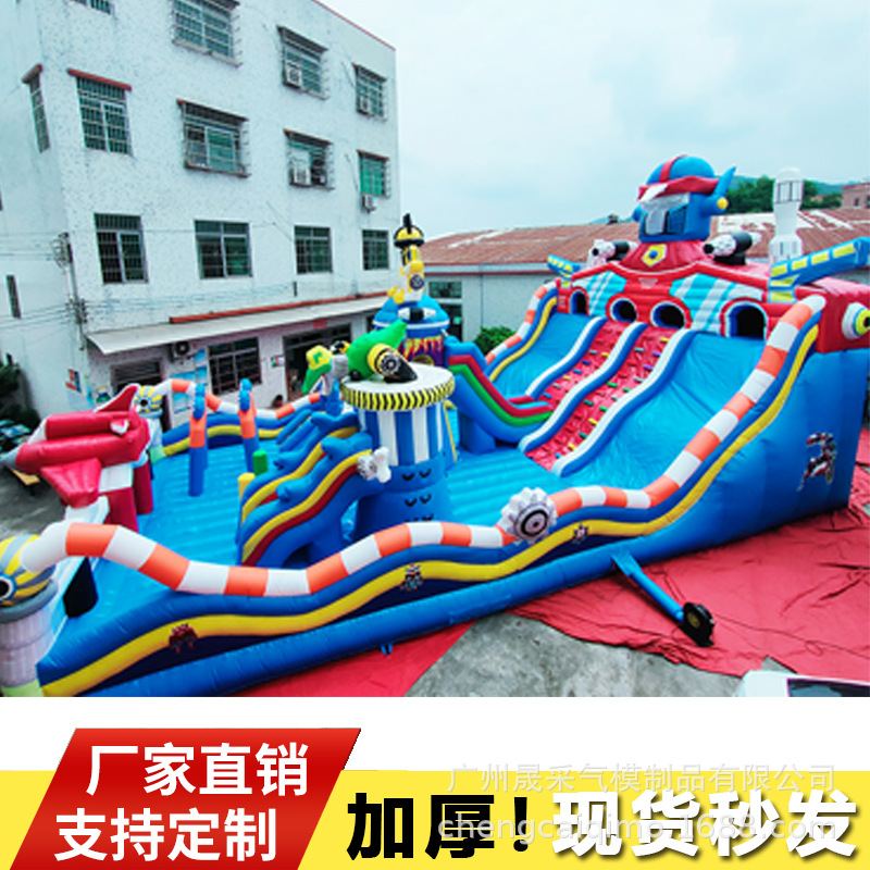 Castillo inflable gran plaza al aire libre centro comercial patio niños saltar cama saltar cama deslizante equipo Fuerte travieso