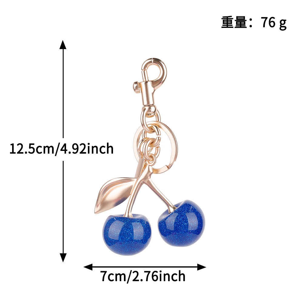 Transfronterizos directamente para bolsas de cereza colgantes de moda llaveras de automóviles llaveras de Amazon llaveras de metal accesorios de bolsas al por mayor