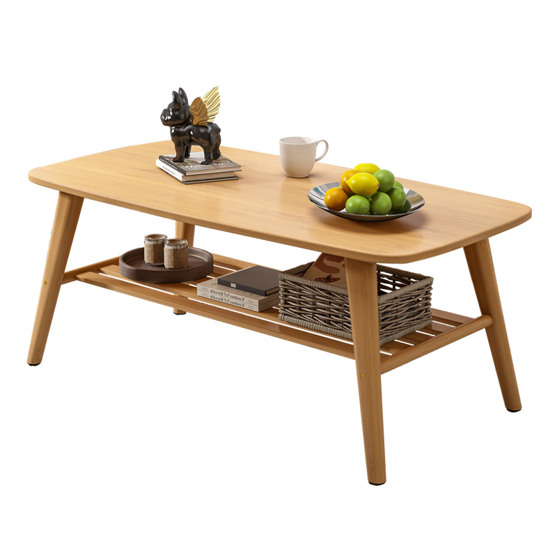 Mesa de café sala de estar casa pequeño apartamento balcón pequeña mesa de té simple moderna casa de alquiler sofá lado mesa de café de doble capa mesa pequeña