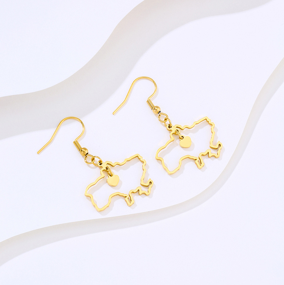 Fashion Geometric Letter Stainless Steel Plating Drop Earrings 1 Piece display picture 24