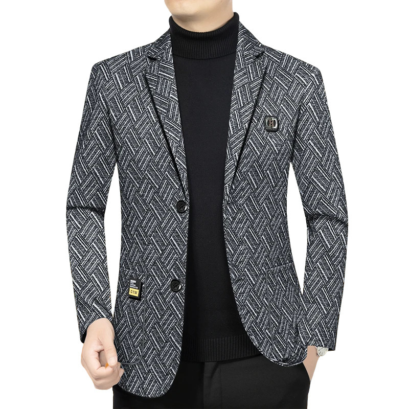 2025 Spring and Autumn Small Suit Jacket Men's Middle-aged Business Casual plus size High-end Non-ironing Men's Suit Dad's Suit