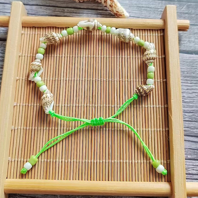 Seed Bead, Shell Material Geometric Pattern Beach Geometric Seed Bead Shell Beaded Knitting Unisex Bracelets