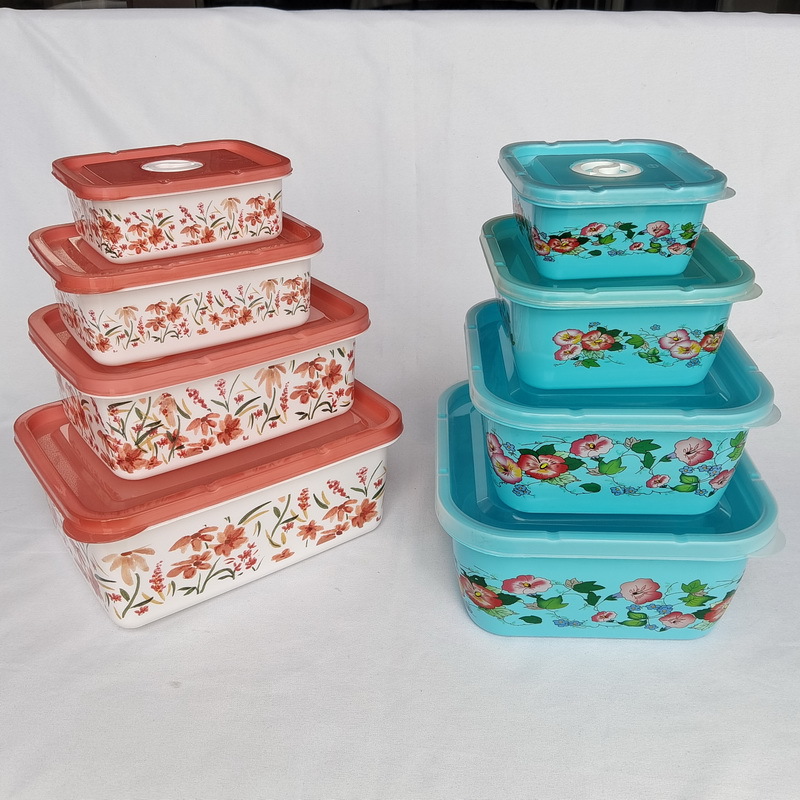 Juego de 4 cajas de almacenamiento transparentes para frutas y verduras, contenedores de conservación para refrigerador multifuncionales.