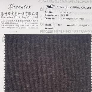 GT-3610  70%Acrylic 30% wool 2x1 rib ��]��ë�켏�_�y