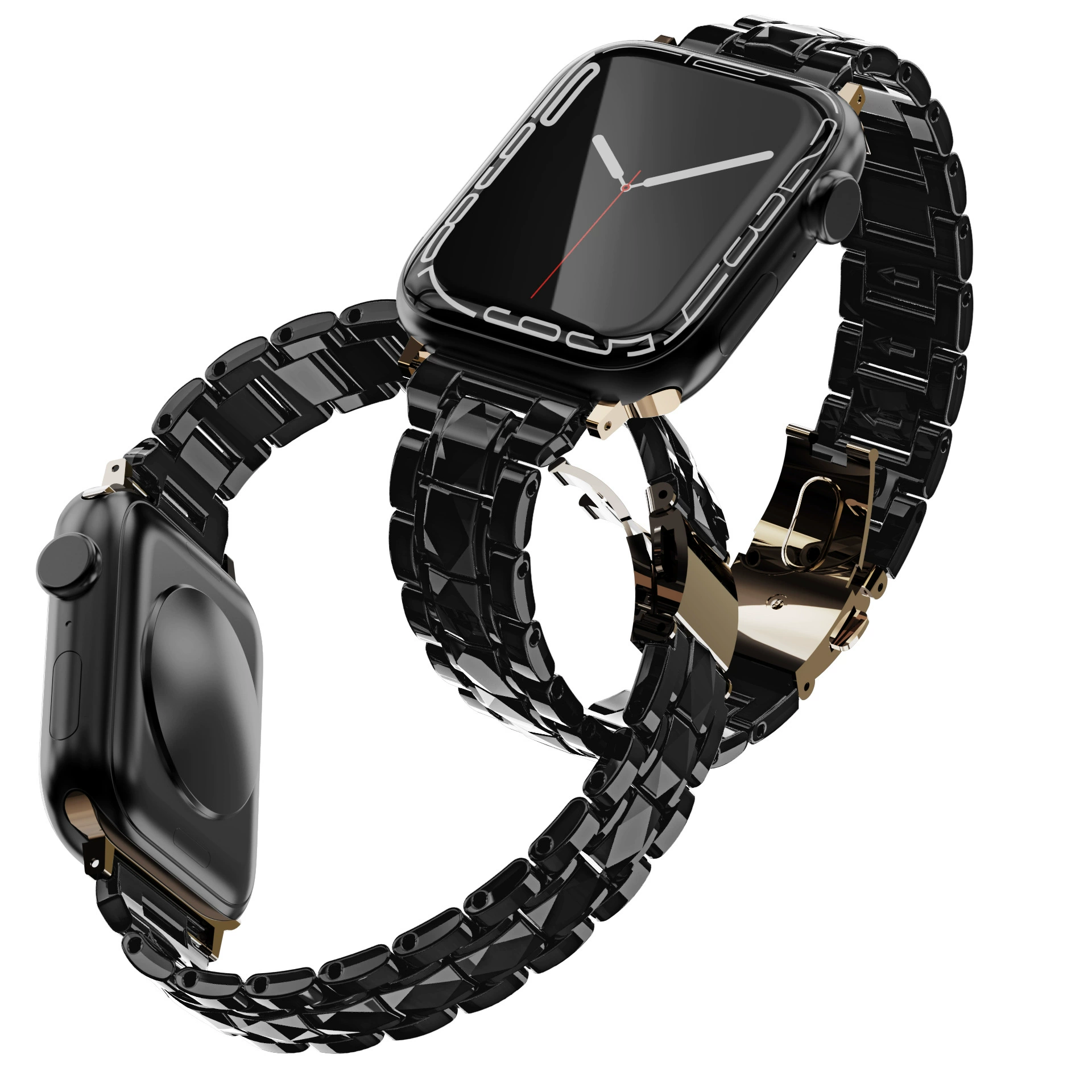 Подходящий к ремешку Apple watch iwatch765432/sse поколения новый блестящий гальванизированный цветной уменьшенный пояс на запястье