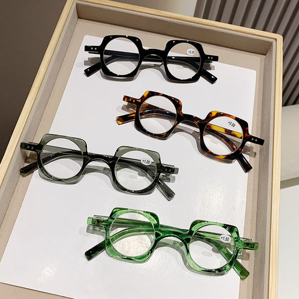Retro box anti -blue light old flower glasses Male concave shape art…