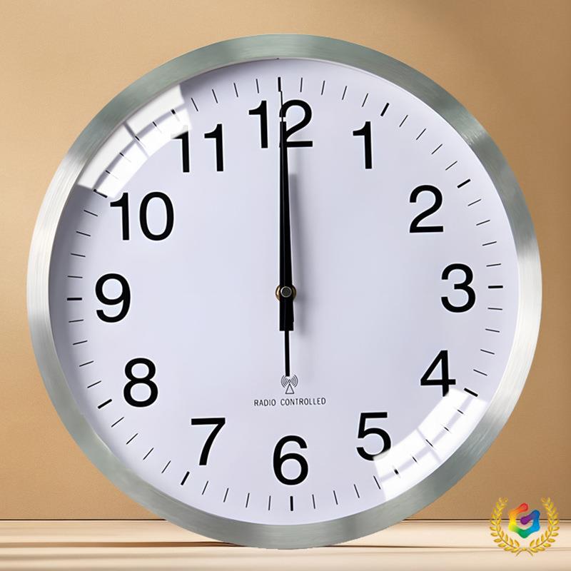 ✅电波钟自动对时静音电波挂钟现代家用轻奢钟表简约客厅装饰
