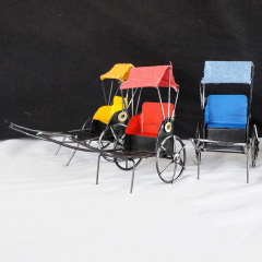 Metal HandmadeRickshaw Model Display Prop, Social Media InfluencerBackground Decor, Home Decor, Stylish and Novel