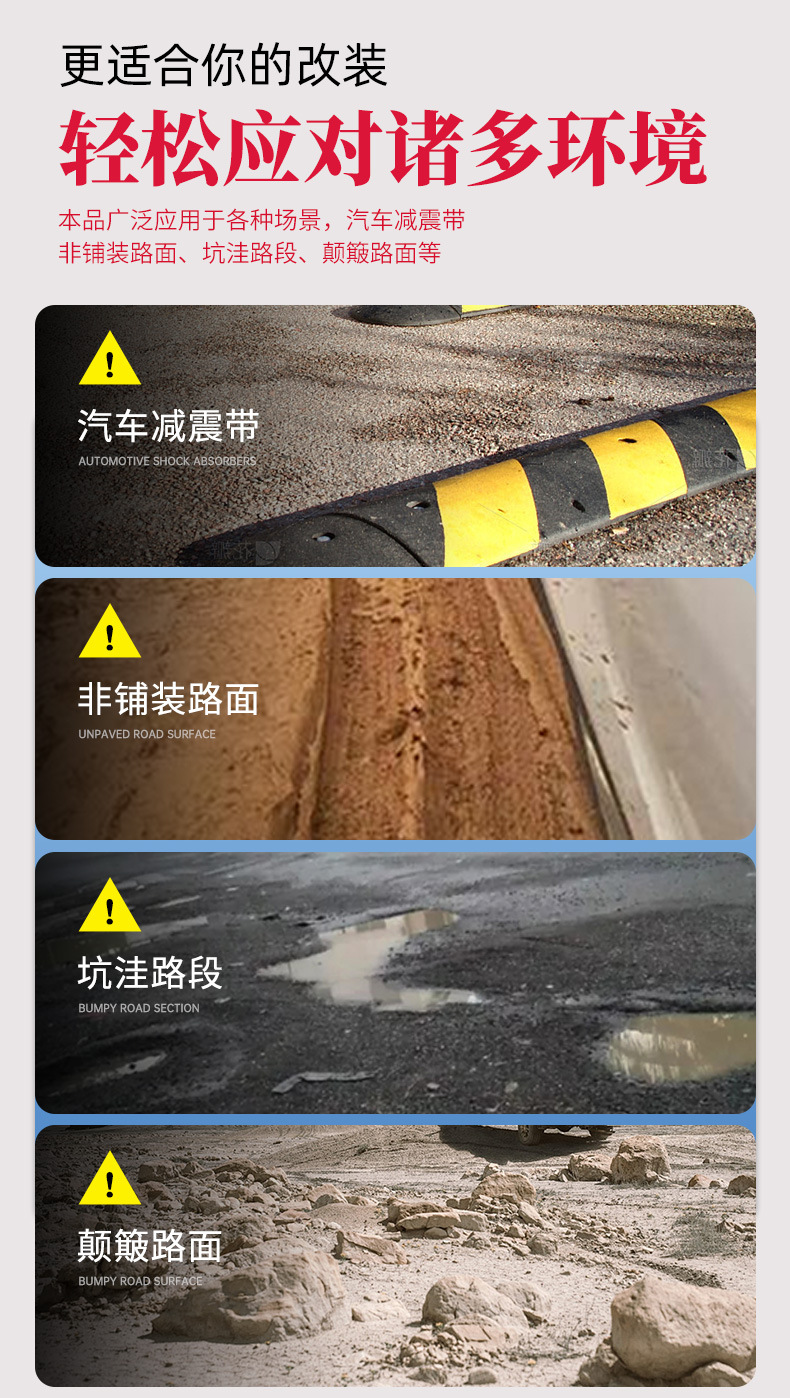 Modified Airbag Car Shock Absorber Rv Pneumatic Shock Absorber Air Suspension Lift Spring Auto Parts Off-Road