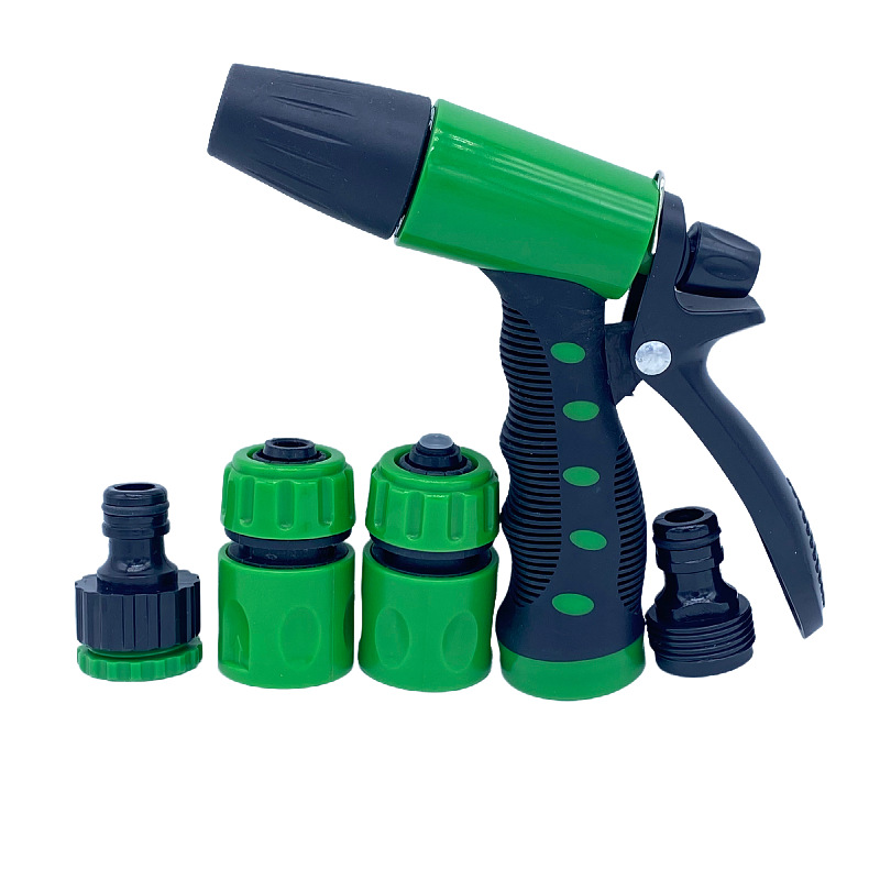 Jardín ajustable de dos funciones Jardín spray gun 5 piezas conjunto ajustable jardín coche riego herramienta de lavado de coche conjunto image 6
