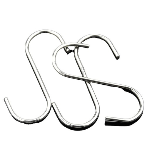 2.8 line stainless steel s hook s type metal s hook kitchen bedroom bathroom door rear cross bar hook multifunctional meat hook