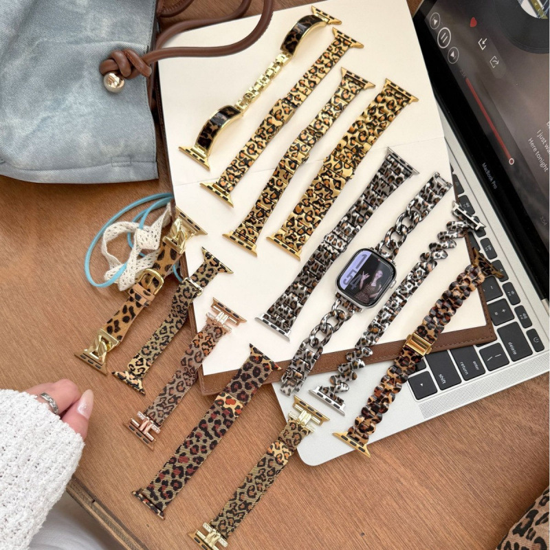 The new leopard print series watch strap is suitable for Apple S10 watch, S11 iWatch 9th generation, Apple Watch 87654SE
